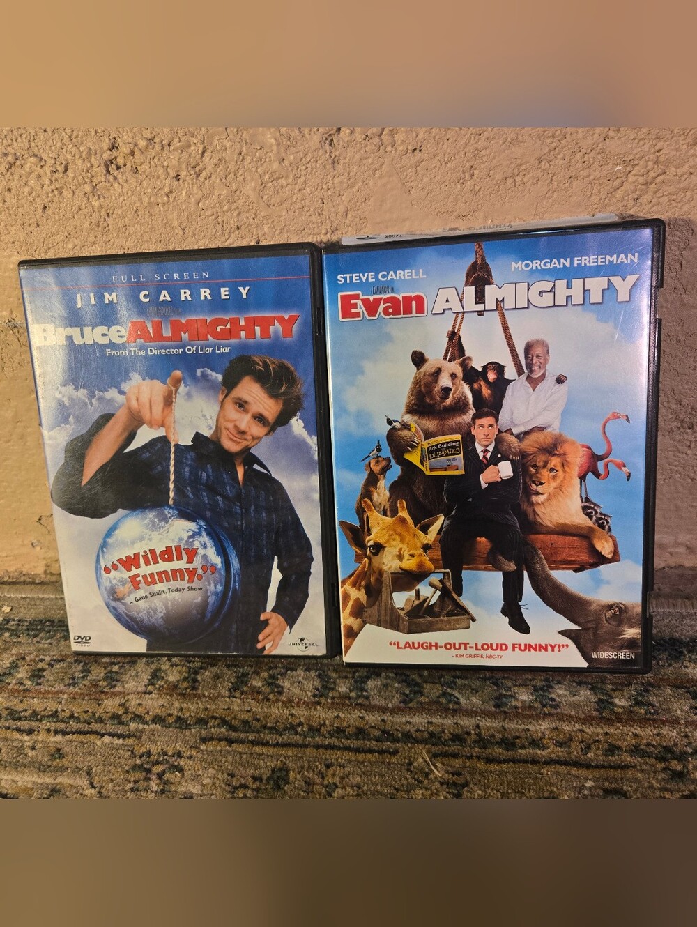 BRUCE ALMIGHTY/ EVAN ALMIGHTY DVD LOT OF BOTH FILMS Jim Carrey Steve Carell